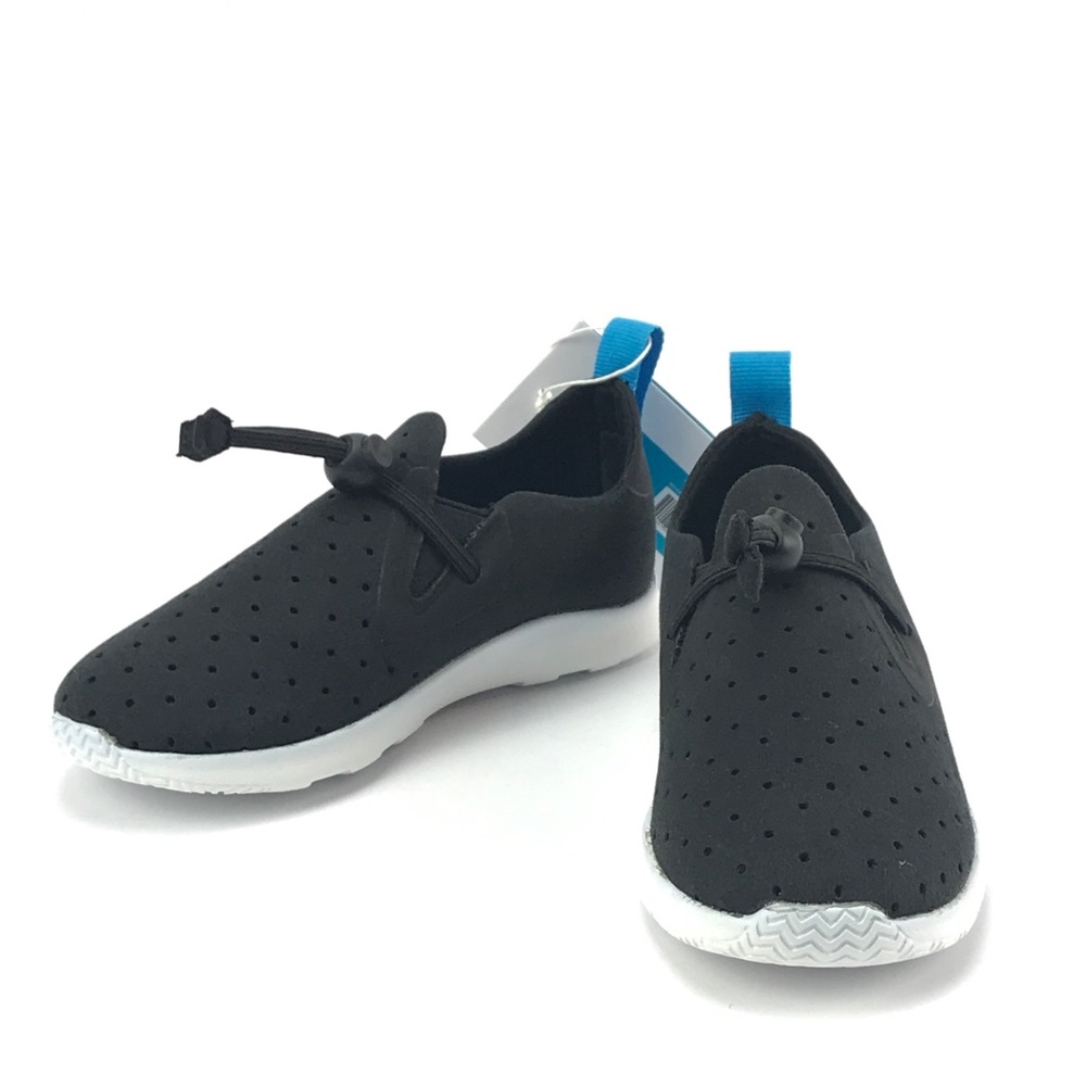Native Kids Apollo Moc Jiffy Black Slip On Shoes - Picture 7 of 8